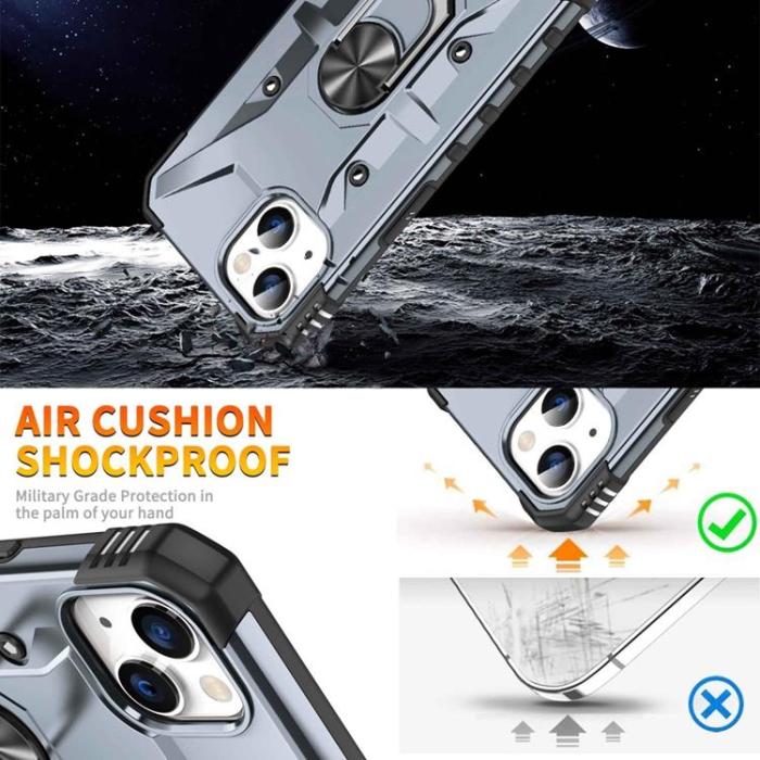 OEM - iPhone 14 Skal Ringhållare Armor - Grå