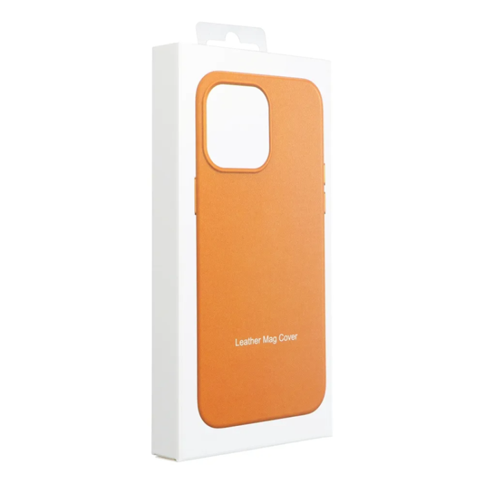 OEM - iPhone 16 Mobilskal Magsafe Läder - Orange