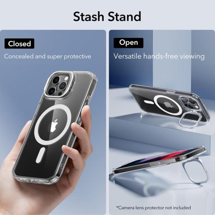 ESR - ESR iPhone 15 Pro Mobilskal Magsafe Kickstand Halolock - Clear