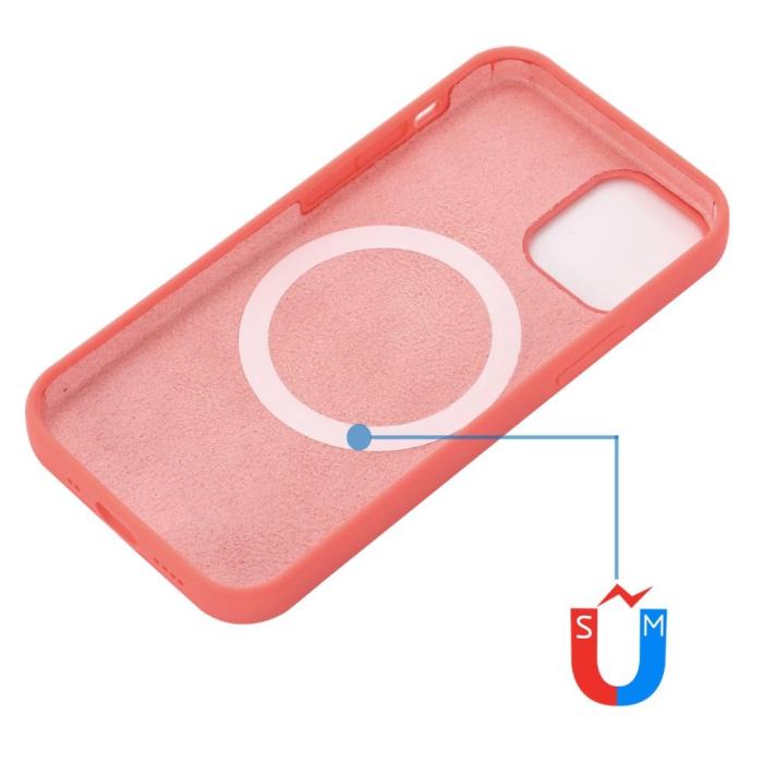 A-One Brand - MagSafe Liquid Silicone Skal iPhone 13 - Hot Pink