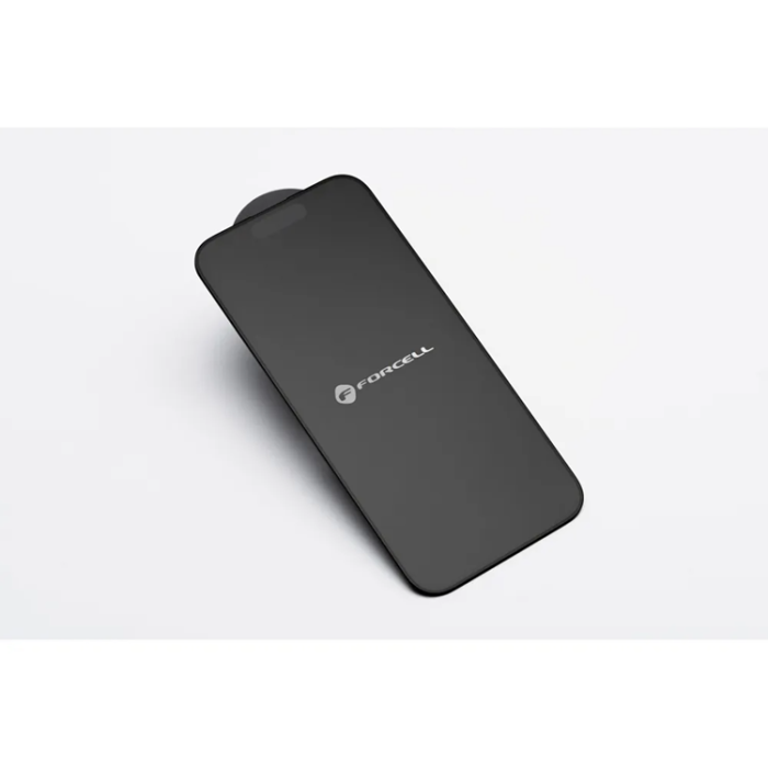 Forcell - Forcell iPhone 15 Pro Max Härdat Glas Skärmskydd Matt - Svart