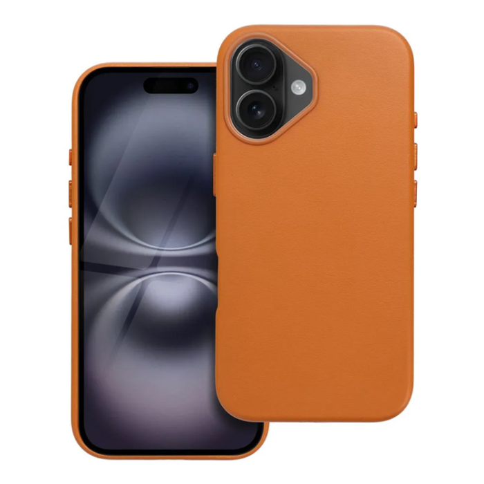 OEM - iPhone 16 Mobilskal Magsafe Läder - Orange