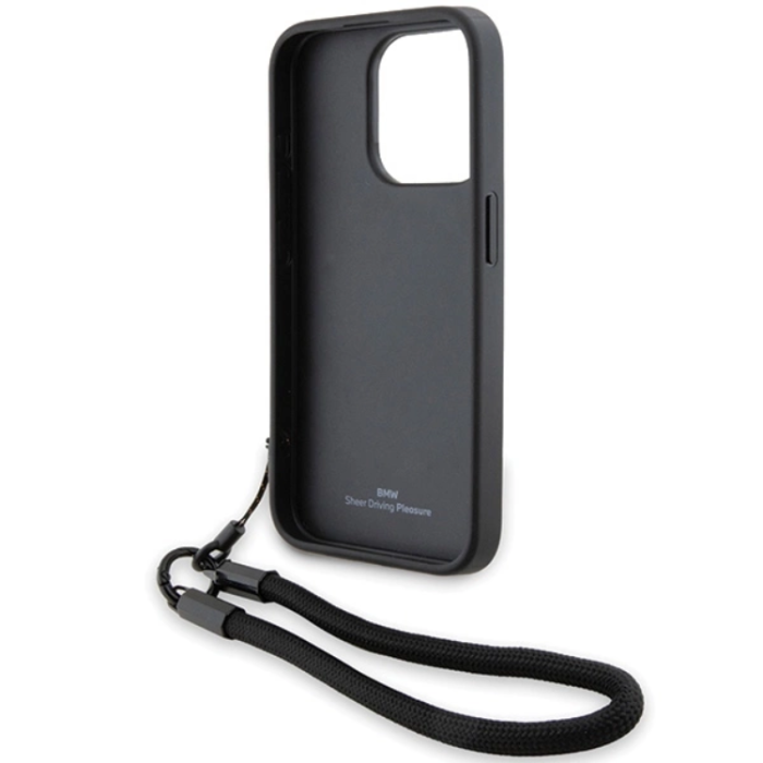 BMW - BMW iPhone 15 Pro Mobilskal Signature Läder Wordmark Cord