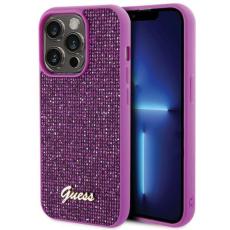 Guess - Guess iPhone 15 Pro Mobilskal Disco Metal Script - Rosa