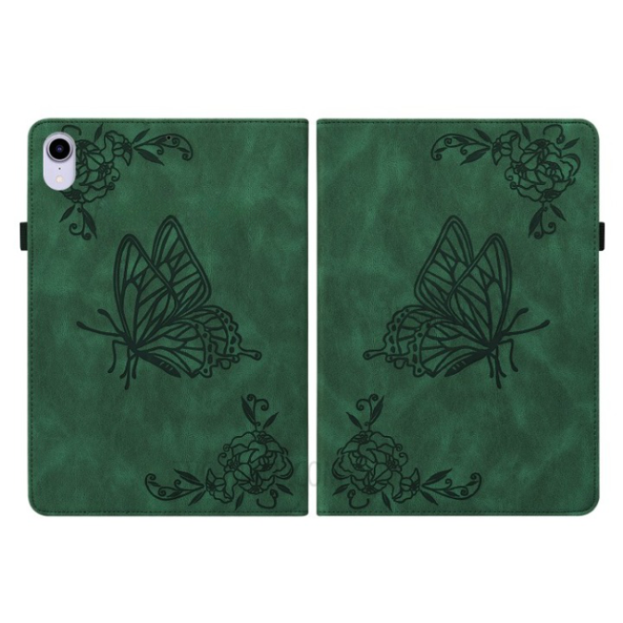 A-One Brand - iPad mini 6 (2021) Fodral Imprinted Butterfly Flower - Grön
