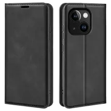 OEM - iPhone 15 Plånboksfodral Flip PU-Läder - Svart