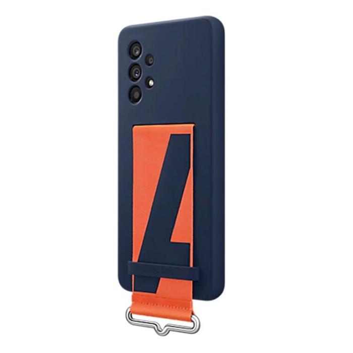 Samsung - Samsung Galaxy A53 5G Skal Strap Silikon - Marin Blå