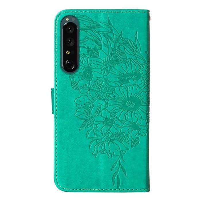 A-One Brand - Sony Xperia 1 IV Plånboksfodral Butterfly - Turkos