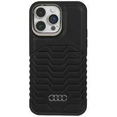 Audi - Audi iPhone 15 Pro Max Mobilskal Magsafe Synthetic Läder - Svart