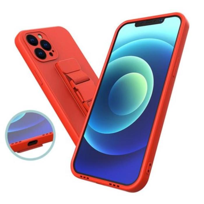 Ruhtel - Rope Gel Airbag Skal Med Lanyard Redmi Note 9 Pro / Note 9S - Gul