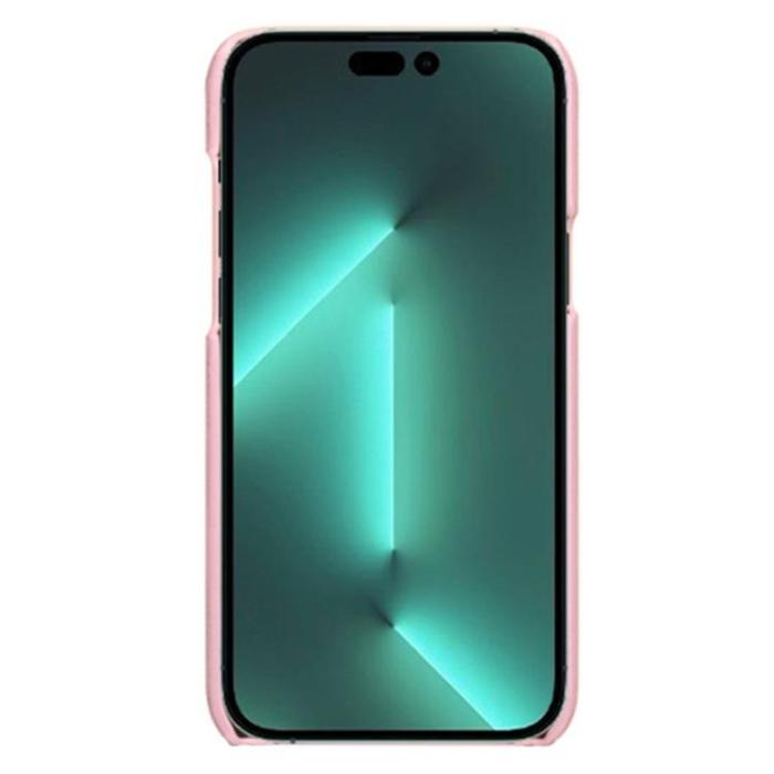 OEM - iPhone 14 Pro Skal Korthållare PU Läder - Rosa Guld