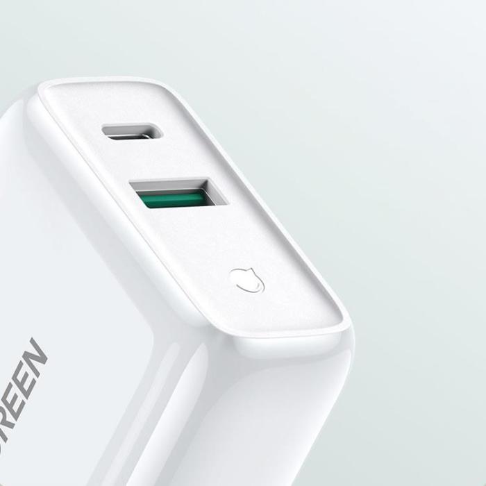 Ugreen - Ugreen Quick Väggladdare USB-C 36 W - Vit