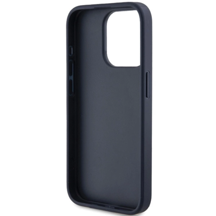 Guess - Guess iPhone 15 Pro Max Mobilskal Triangle Metall Logo - Blå