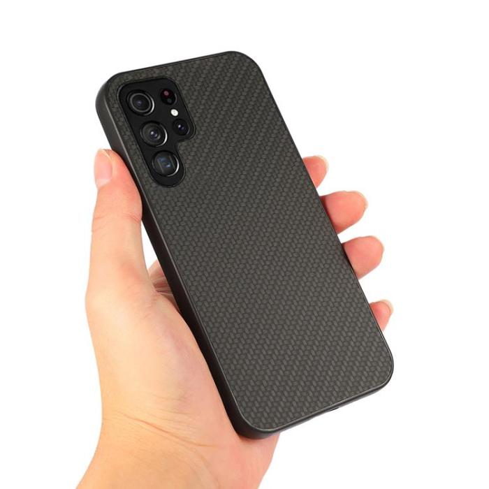 A-One Brand - Galaxy S22 Ultra Mobilskal Carbon Fiber - Svart