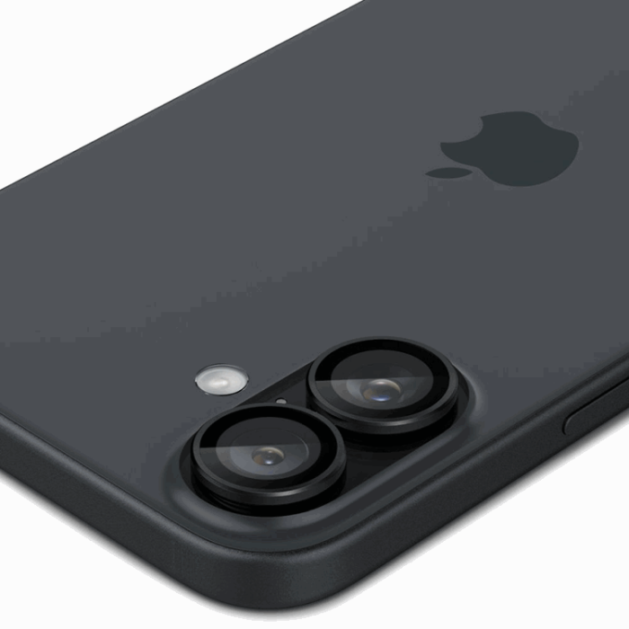 Spigen - [2-Pack] Spigen iPhone 16/16 Plus Kameralinsskydd Härdat glas EZ Fit