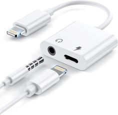 A-One Brand - 2 in 1 Lightning Splitter hörlurar adapter Lightning to 3.5mm