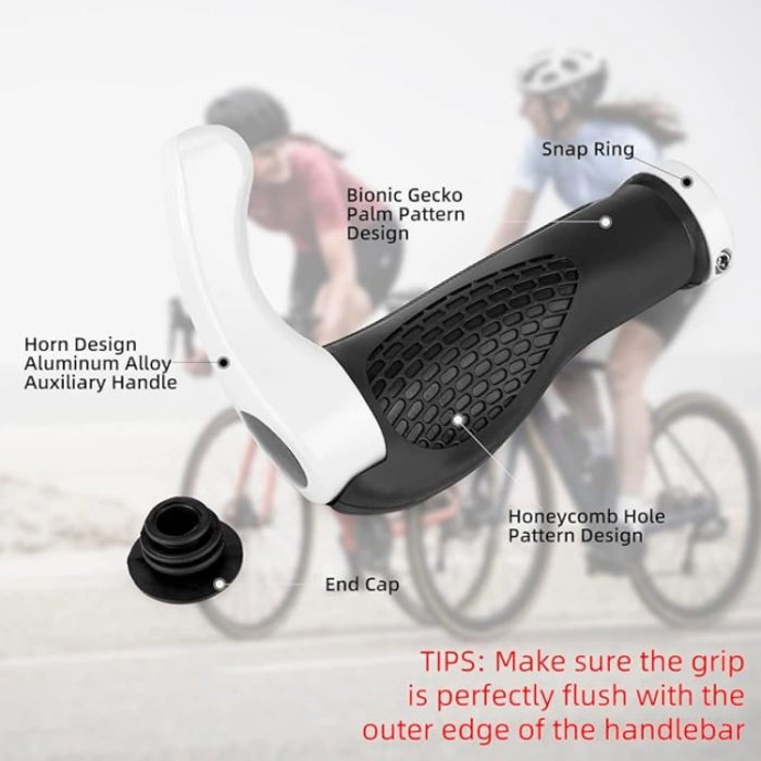 Rockbros - Rockbros Cykelhållarset med horn - Vit