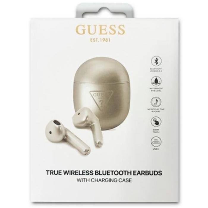 Guess - GUESS TWS Bluetooth Hörlurar Triangle Logo Docking Station - Silver