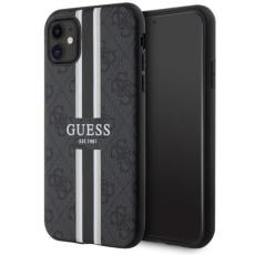 Guess - Guess iPhone 11/XR Mobilskal MagSafe Printed Stripes - Svart