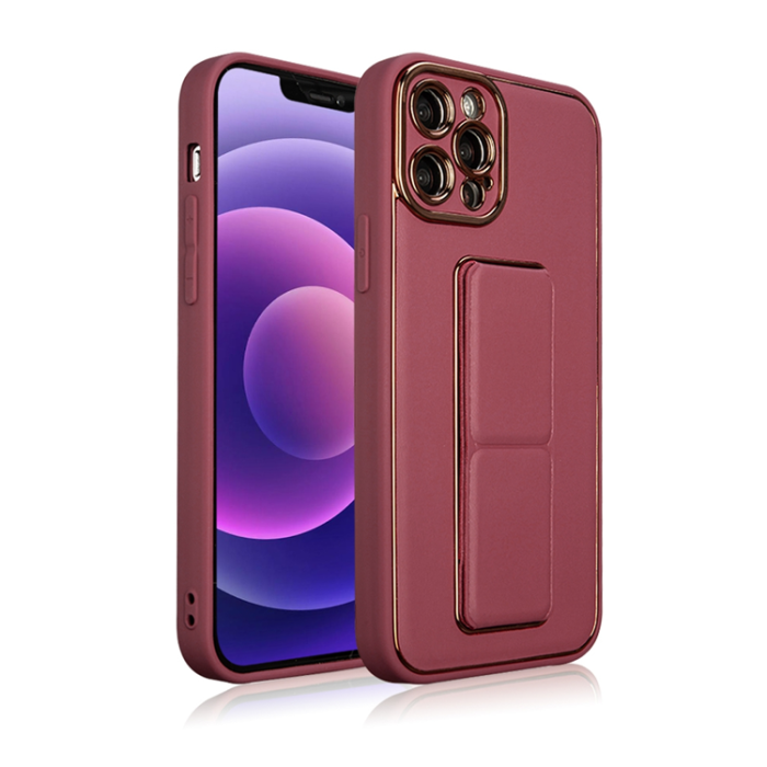 OEM - iPhone 12 Pro Skal Kickstand - Röd