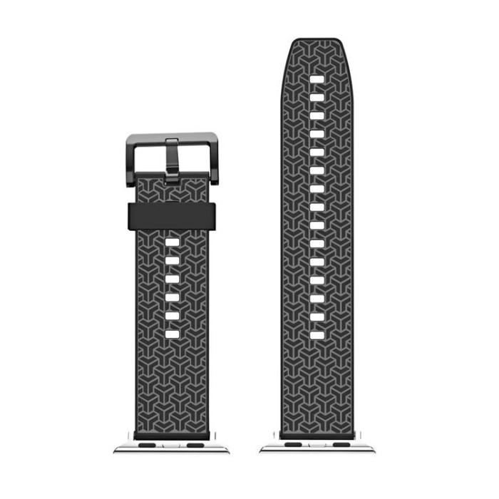 A-One Brand - Apple Watch 4/5/6/7/SE (42/44/45mm) Armband - Svart