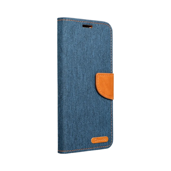 A-One Brand - iPhone 16 Plånboksfodral Canvas - Marinblå