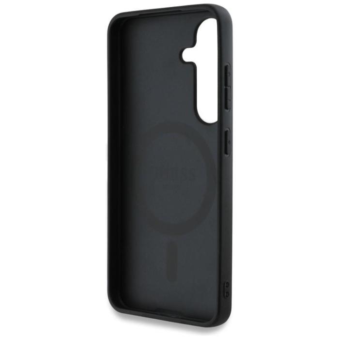 Guess - Guess Galaxy S25 Plus Mobilskal MagSafe Round Patch Classic Logo - Rosa