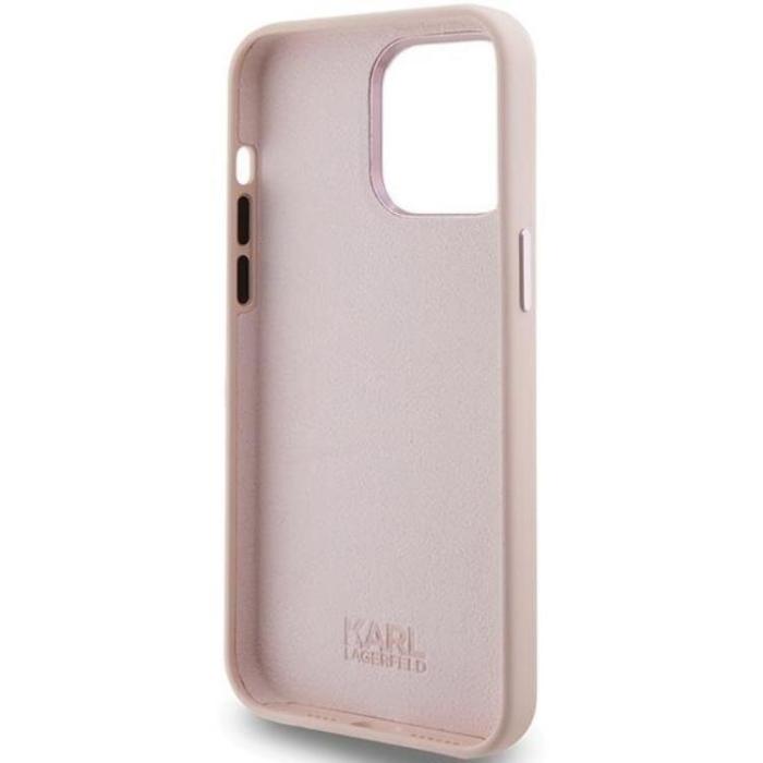 KARL LAGERFELD - KARL LAGERFELD iPhone 15 Mobilskal Silikon Choupette Metal Pin