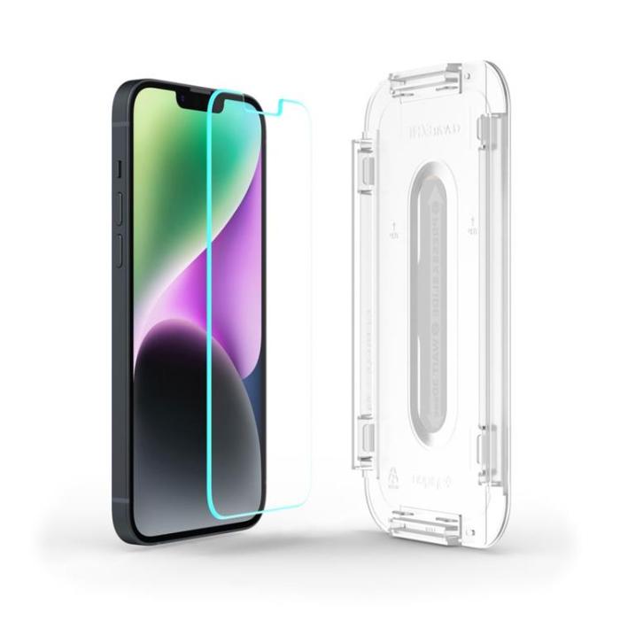Spigen - [2-Pack] Spigen iPhone 16E Härdat Glas Skärmskydd EZ Fit - Clear