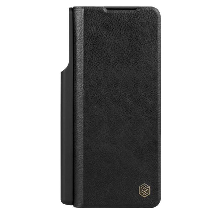 Nillkin - Nillkin Galaxy Z Fold 5 Plånboksfodral QinPro Läder - Svart
