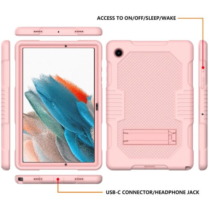 A-One Brand - Galaxy Tab A8 10.5 (2021) Skal Robot B2 Kickstand - Rosa