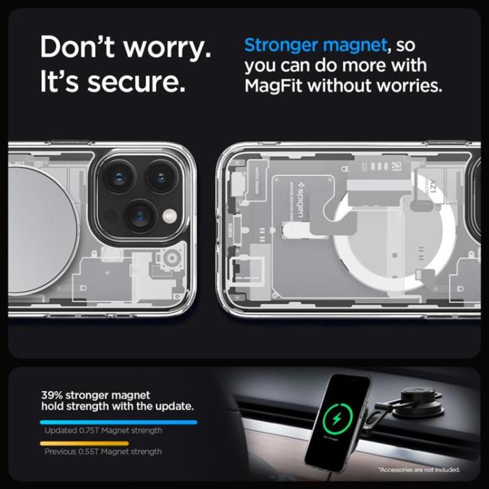 Spigen - Spigen iPhone 15 Pro Mobilskal Magsafe Hybrid - Zero One Vit