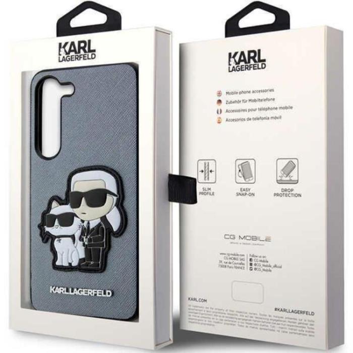 KARL LAGERFELD - Karl Lagerfeld Galaxy S23 Skal Saffiano Karl & Choupette - Grå