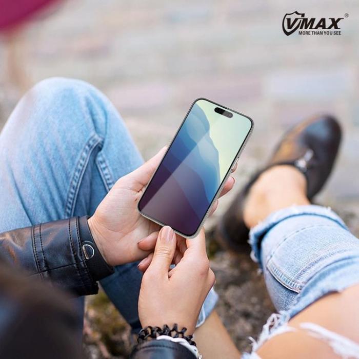 VMAX - Vmax iPhone 16 Plus Härdat Glas Skärmskydd 9D - Svart