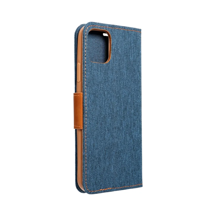 A-One Brand - iPhone 16 Plånboksfodral Canvas - Marinblå