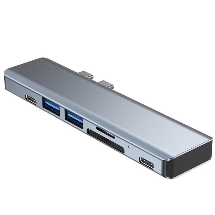Tech-Protect - Tech-Protect V5-Hub Adapter 7in1 - Grå