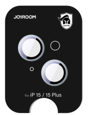 Joyroom - Joyroom iPhone 15/15 Plus Härdat Glas Kameralinsskydd - Blå