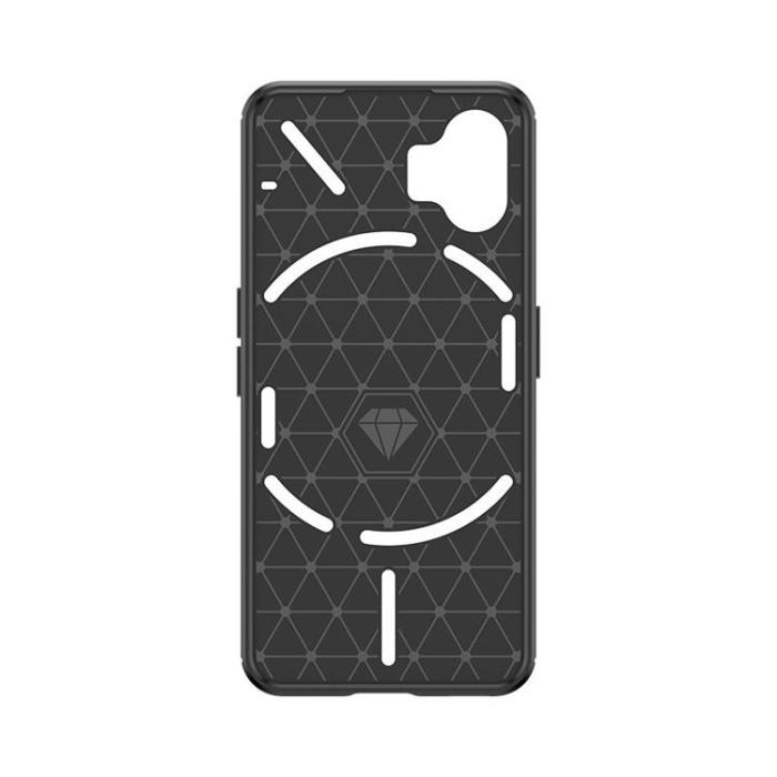 A-One Brand - Nothing Phone 2 Mobilskal Carbon Silikon - Svart