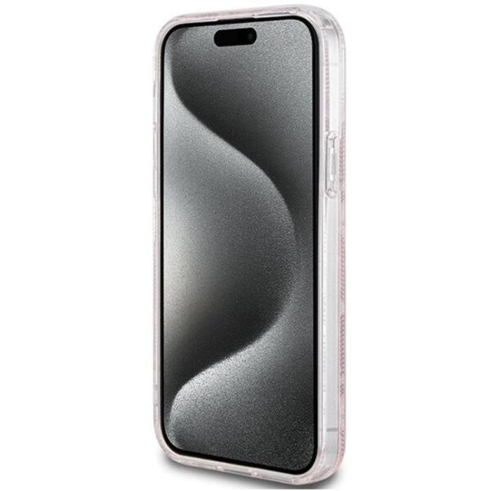 Guess - Guess iPhone 15/14 Plus Mobilskal Magsafe IML GCube - Rosa