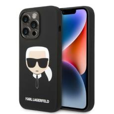 KARL LAGERFELD - Karl Lagerfeld iPhone 14 Pro Skal Magsafe Silicone Karl`s Head - Svart