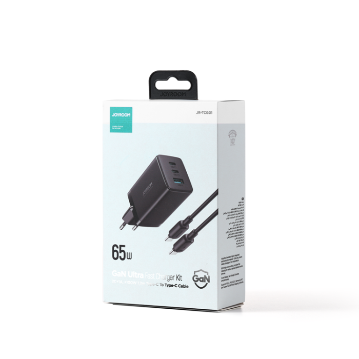 Joyroom - Joyroom Väggladdare GaN 65W USB/2x USB-C - Svart