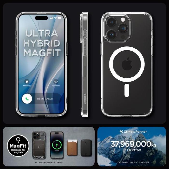 Spigen - Spigen iPhone 15 Pro Max Mobilskal Magsafe Hybrid - Vit