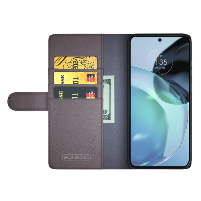 A-One Brand - Google Pixel 7A Plånboksfodral Äkta läder Cow - Brun