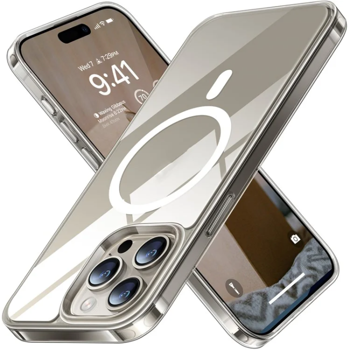Torras - Torras iPhone 15 Pro Mobilskal Magsafe - Transparent