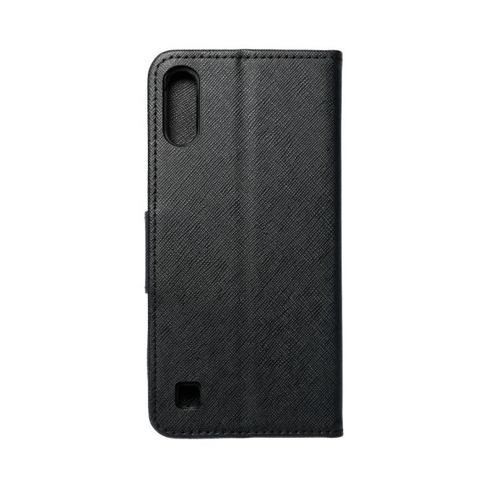 OEM - Galaxy A01 Plånboksfodral Fancy Eco Läder - Svart