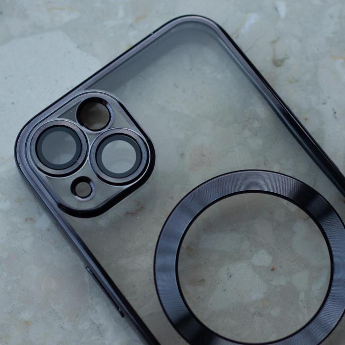OEM - iPhone 14 Pro Skal Svart Krom Mag Stöttåligt Skydd