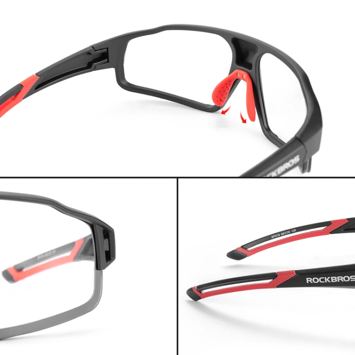 Rockbros - Rockbros SP216BL Photochromic UV400 Cykelglasögon - Röd
