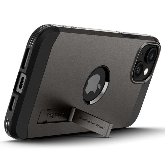 Spigen - Spigen iPhone 15 Mobilskal Magsafe Tough Armor - Brun