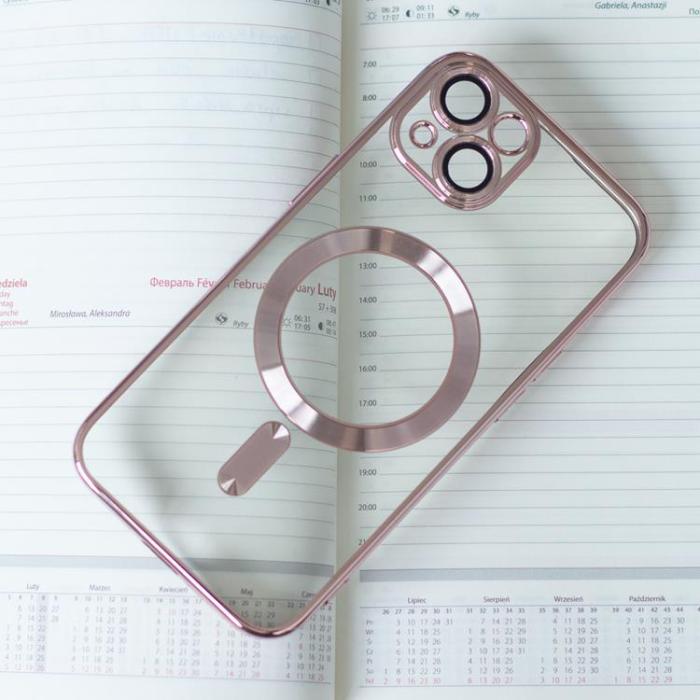 A-One Brand - iPhone 16 Pro Mobilskal Magsafe Color Chrome - Rose Guld