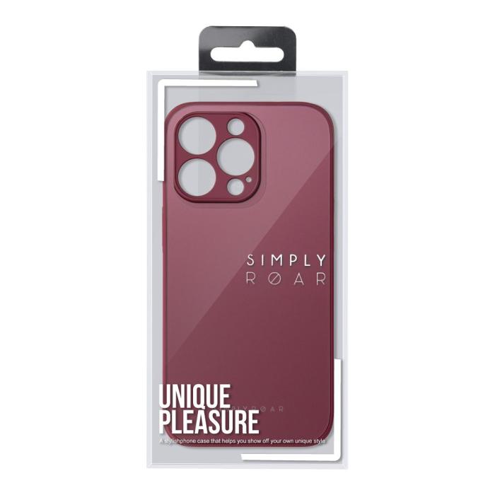 Roar - Roar Matte Glass Skal för iPhone 14 claret